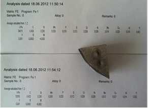 Raw material inspection before steel smelting